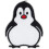 Adorable Chubby Penguin - 3"""""""" Embroidered Iron on Patch 1