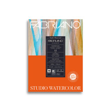 Blocco per acquerello Fabriano Studio Hot Press 9 x 12 bianco