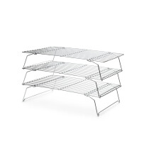 Conjunto de rack de resfriamento empilhvel Fox Run 4698 cromado de 3 peas