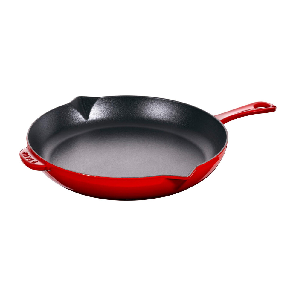 Staub Cast Iron 10-inch Fry Pan - Cherry  Made in France-image-OPC-PGG9CB9-NEW