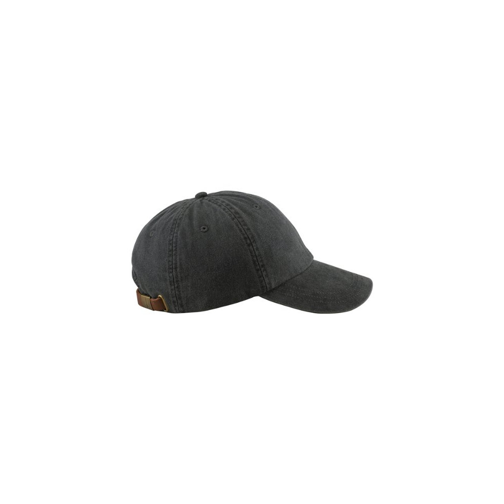 Adams 6-Panel Low-Profile Washed Pigment-Dyed Cap  Black