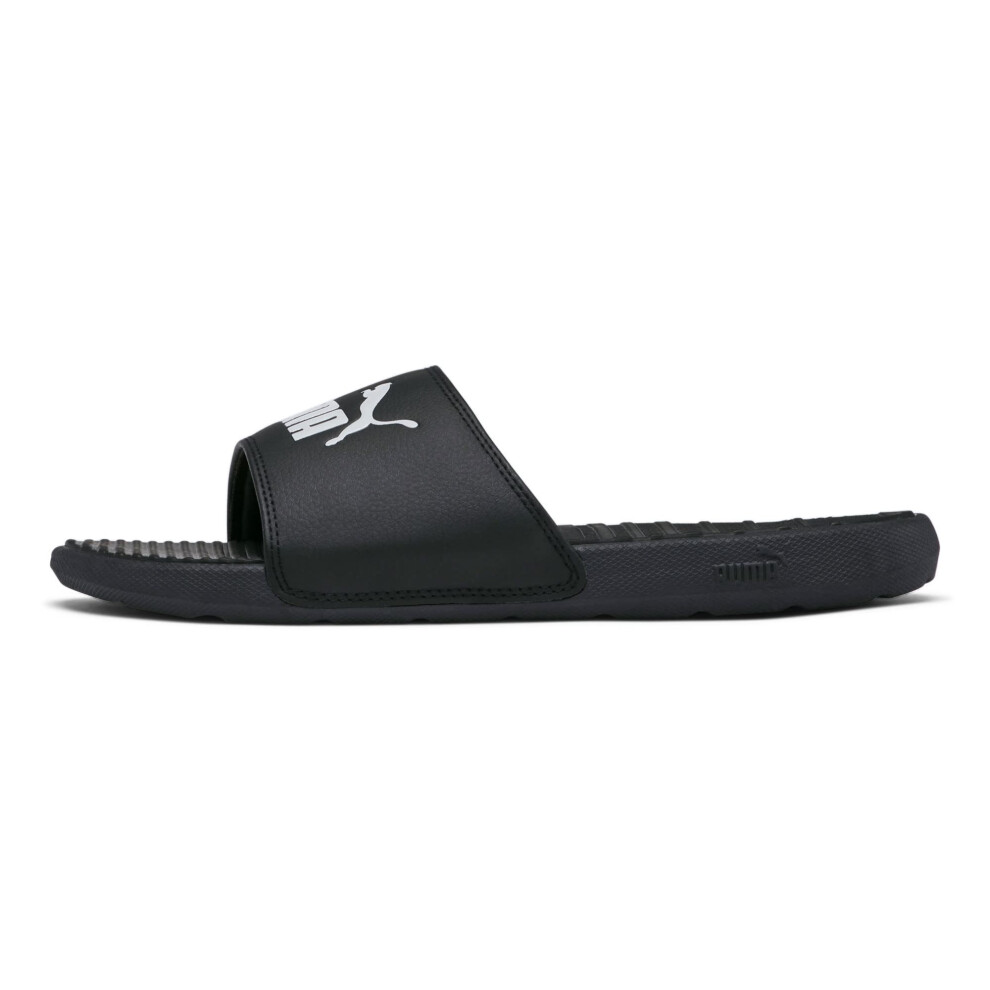 PUMA Mens adult Cool Cat Slide Sandal  Black/White  9 US
