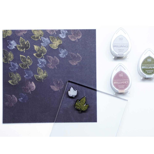 Tsukineko Brilliance Dew Drop Inkpad Pearlescent Crimson 2
