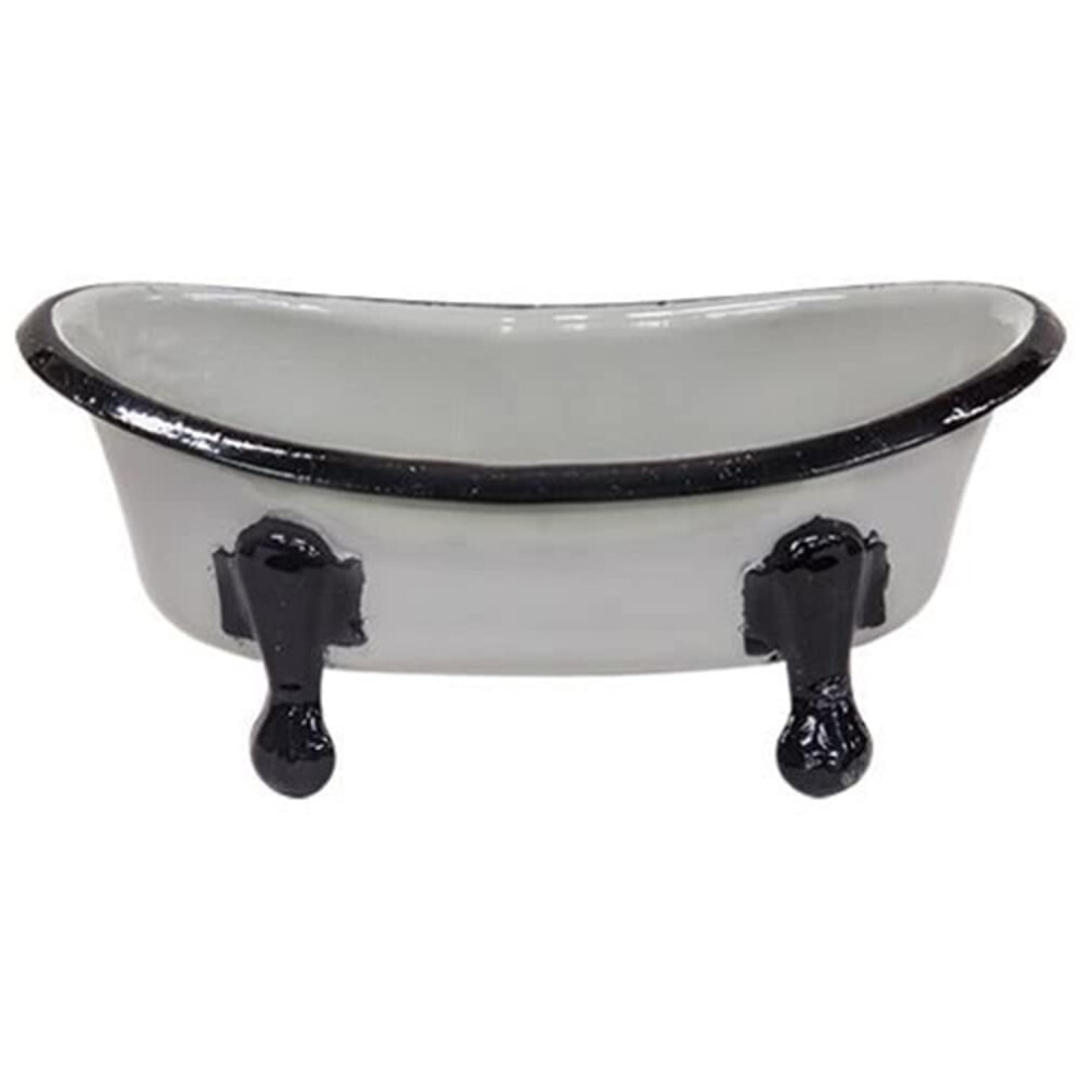 Porte-savon de baignoire en fer    bord noir, d  coration d'int  rieur, cadeaux CWI