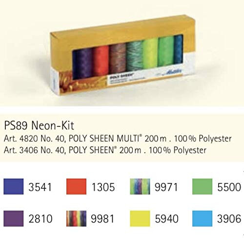 Mettler Polysheen broderitr?d 1500 yd/1372m Multi 1