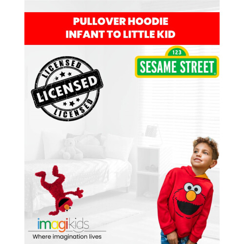 Sesame Street Sesamstra  e Elmo Kleinkind Jungen Fleece Pullover Hoodie 2T 2
