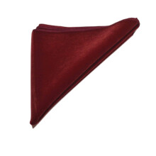 King & Priory Dark Red Velvet Pocket Square -nenliina