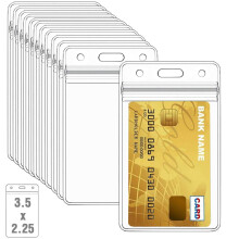 100 Pcs Suportes de Cartão de Identificação Plásticos Verticais Transparentes
