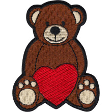Teddy Bear Piros szvet tart Hmzett vas a folton