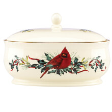 Lenox Winter Greetings zakryt misa 4,85 lb cerven a zelen