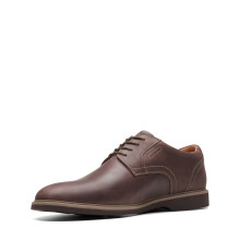 Clarks Men's Malwood Lace Oxford Dark Brown Leather 8.5