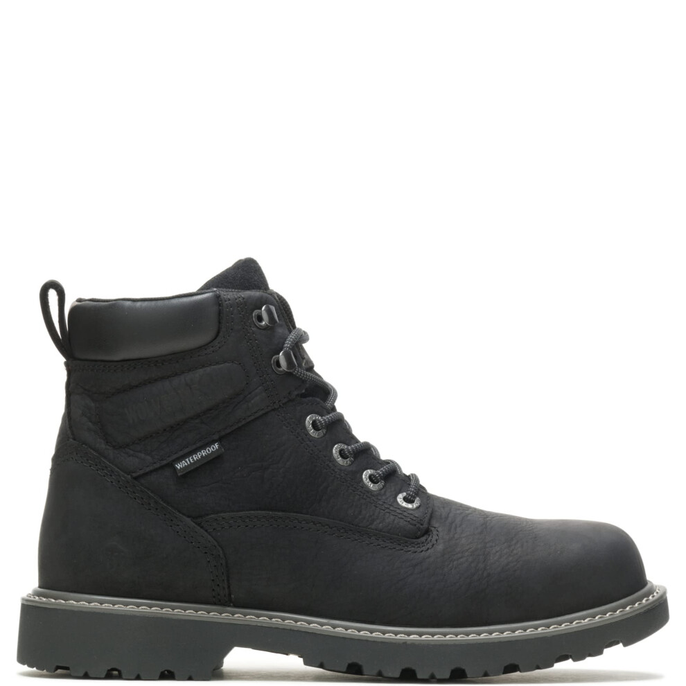 WOLVERINE mens Floorhand 6"""" Waterproof Boot Black 9 US