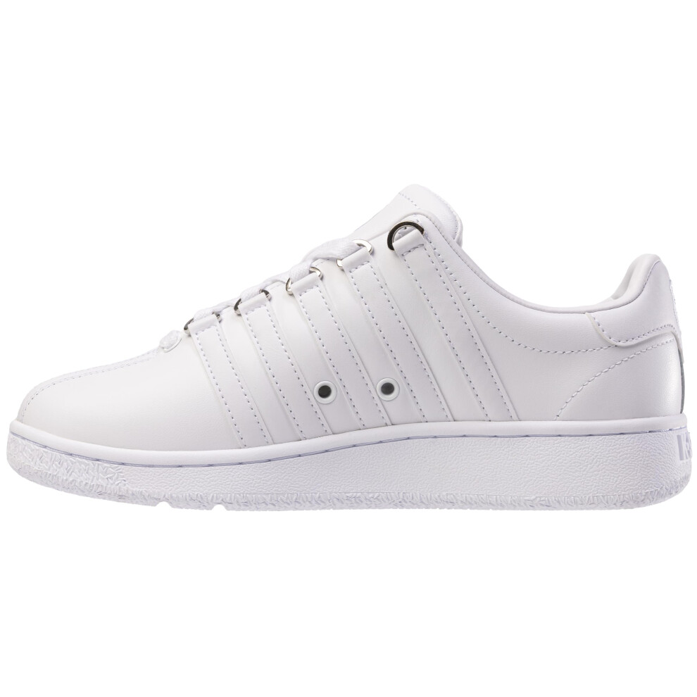 K-Swiss Men's Classic VN Leather Sneaker  White/White  8 M