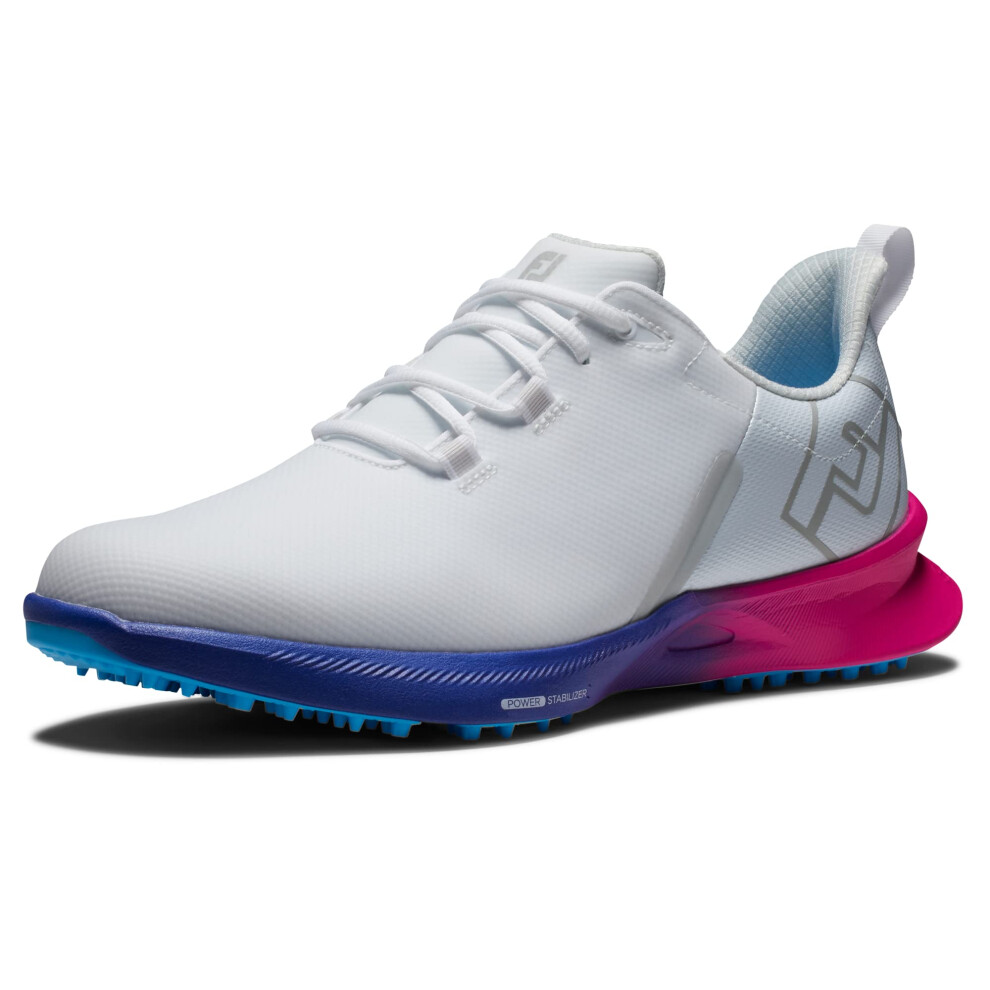 FootJoy Men's FJ Fuel Sport Golf Shoe  White/Blue/Pink  11