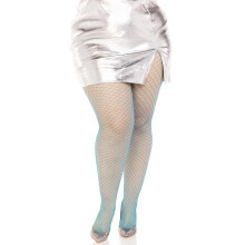 Meia-cala Leg Avenue Spandex Industrial Net 1X-2X NEON BLUE