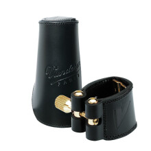 Legatura e copribocchino in pelle per sassofono baritono Vandoren LC29L