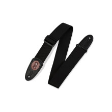 Tracolla per chitarra in polipropilene morbido nero da 2"""""""" / Nero