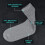 Debra Weitzner Men's 6-pack Diabetic Crew Socks Black 10-13 5