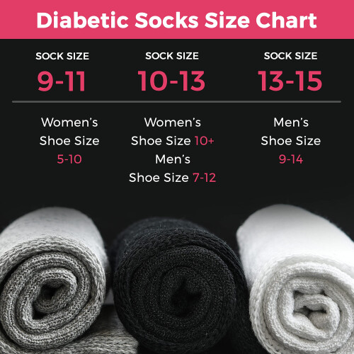 Debra Weitzner Men's 6-pack Diabetic Crew Socks White 10-13 1