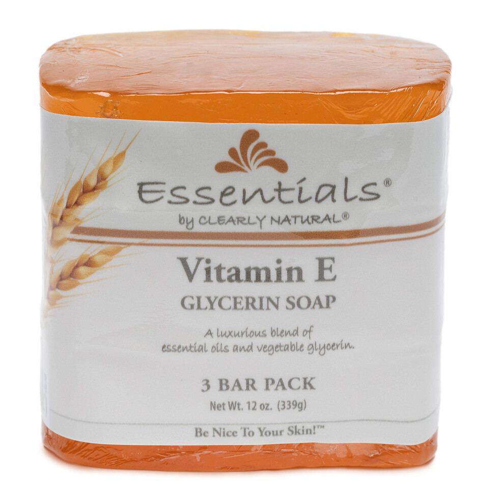 Barre de savon    la glyc  rine Clearly Natural, vitamine E, 3 unit  s, 3 unit  s