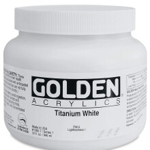 Golden Artist Acrylic 32 Ounce jar Titanium White (1380-7)