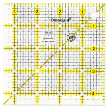Omnigrid 4-1/2 """" Square Sying Quilting Rulers 4- """" X 4- """" Clear