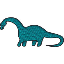Sinivihreä Brontosaurus Dinosaur - 3,5"" brodeerattu rautamerkki