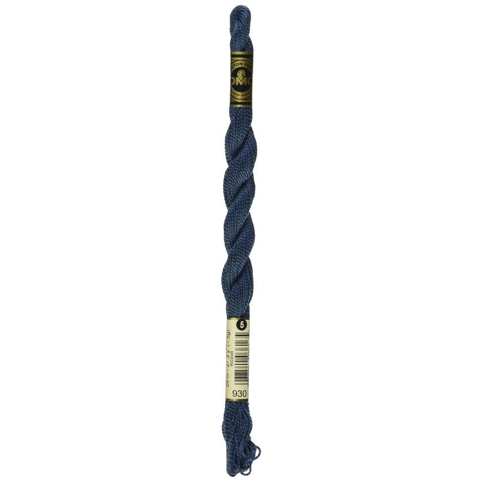 DMC 115 5-930 Pearl Cotton Thread  Dark Antique Blue  Size 5