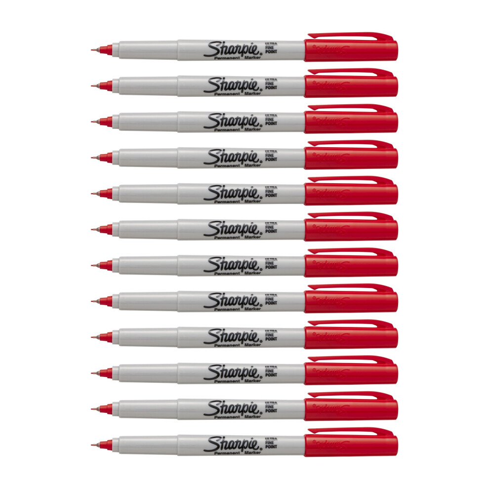 SHARPIE Color Burst Permanent Markers  Ultra-Fine Point  Red