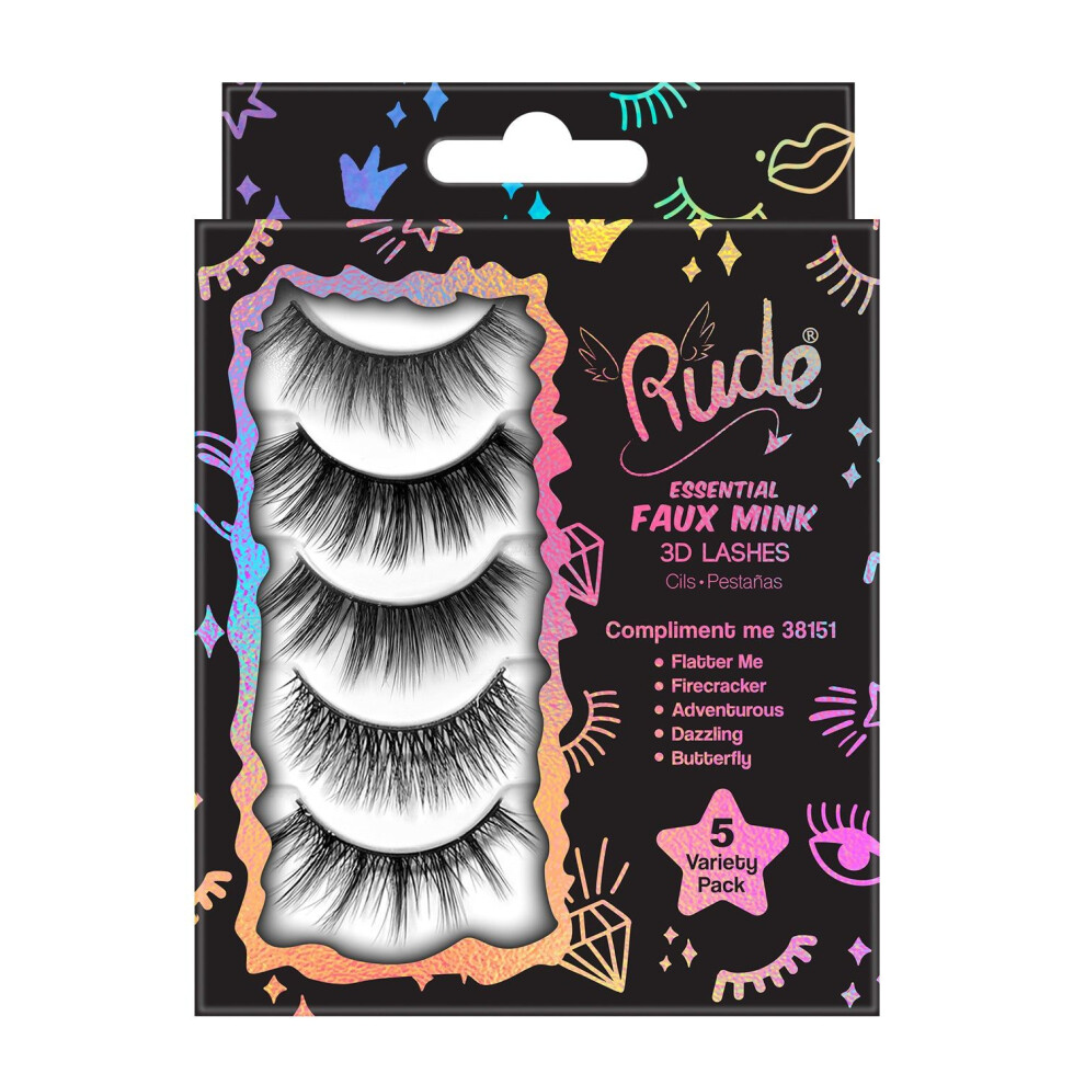 Rude Essential Faux Mink 3D Mihalnice 5 Kusov (D0102H2Cyyw)-image