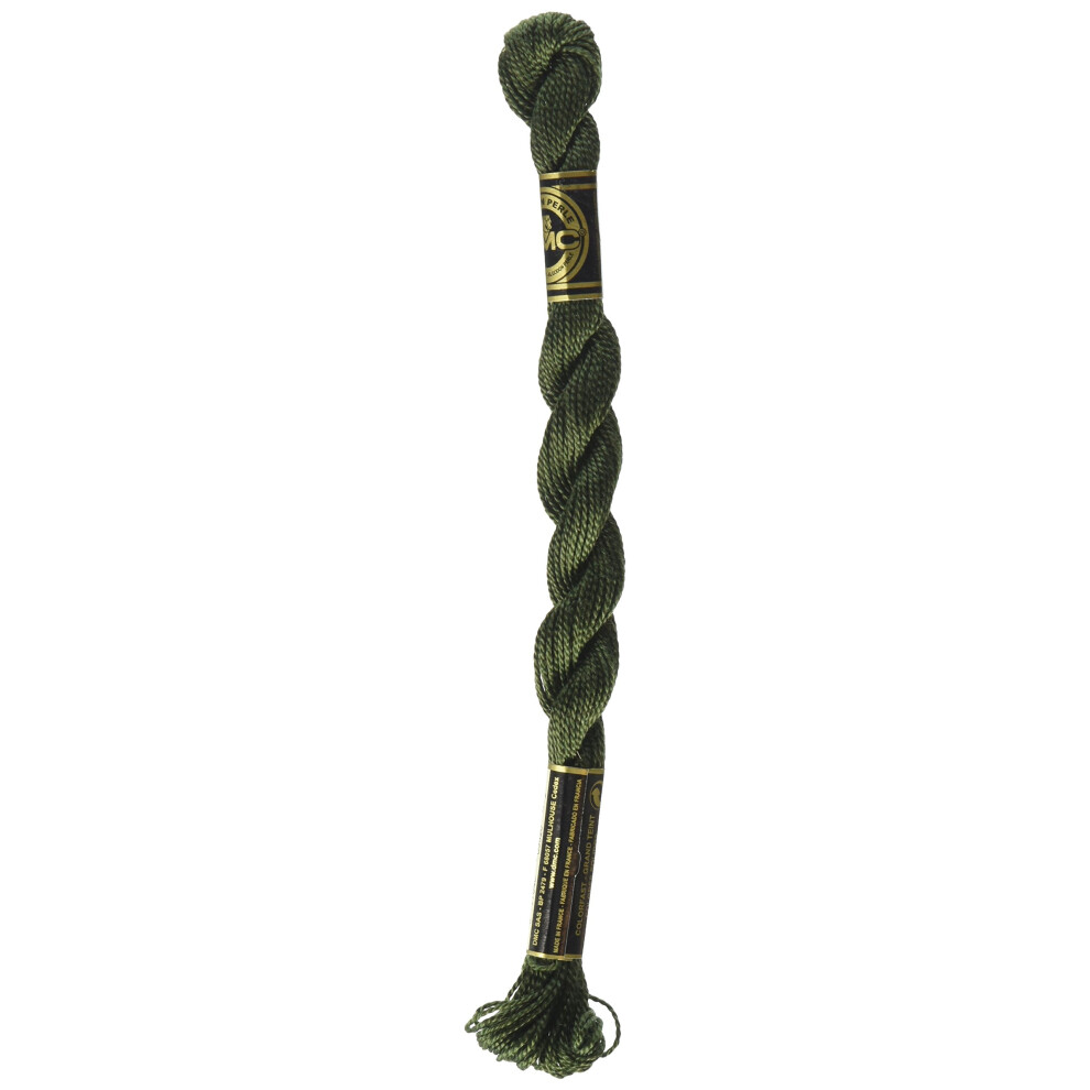 DMC 115 5-935 Pearl Cotton Thread  Dark Avocado Green  Size 5