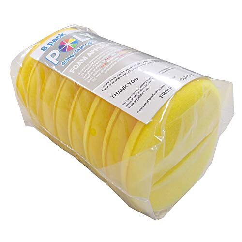 Polyte Foam Detailing Applicator Pad (Yellow  8 Pack  4.3 in) 2