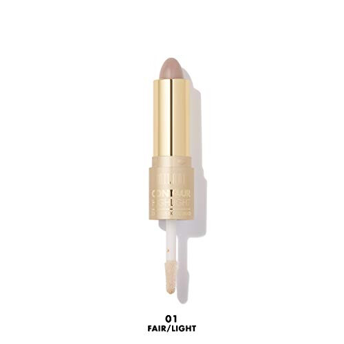 Milani Κρέμα & Υγρό Duo για Περιποίηση & Highlighter ~ Ανοιχτό/Άσπρο 01 1