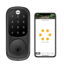 Cerradura Yale Assure - Cerradura inteligente con pantalla t   ctil y Wi-Fi - Gamuza negra