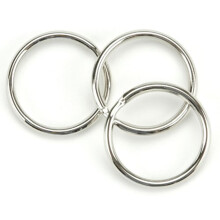 Porta-chaves de couro Tandy 1"""" (25 mm) banhado a nquel 10/pacote 1175-02