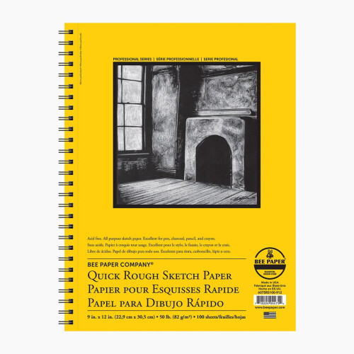Bee Paper - 8 """" x 10 """" Quick Rough Sketch Paper Pad 100 Sheets