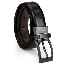 Ceinture r?versible Steve Madden pour enfants, noir/marron, taille L