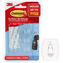 Comando 17LW-CLR-CB19 17006CLR-ES Ganci di servizio trasparenti da 1 pollice