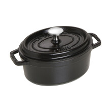 Cocotte ovale in ghisa Staub da 1 litro - Nero opaco, prodotta in Francia