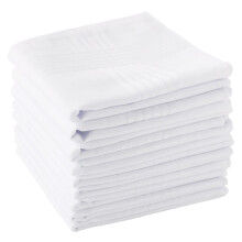 Men's Handkerchiefs 100% Soft Cotton White Hankie Hankerchieves