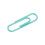 JAM Paper Colored Standard Paper Clips - Small - Teal - 100/pack 3