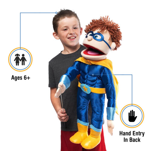 25"""" Superhero  Peach Boy  Full Body  Ventriloquist Style Puppet 1