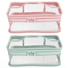 Makeup Bag Zipper Waterproof Portable Travel Storage Pouch 2 Pcs