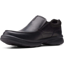 Clarks Men's Bradley Free Loafer Black Tumbled Leather 12 Wide