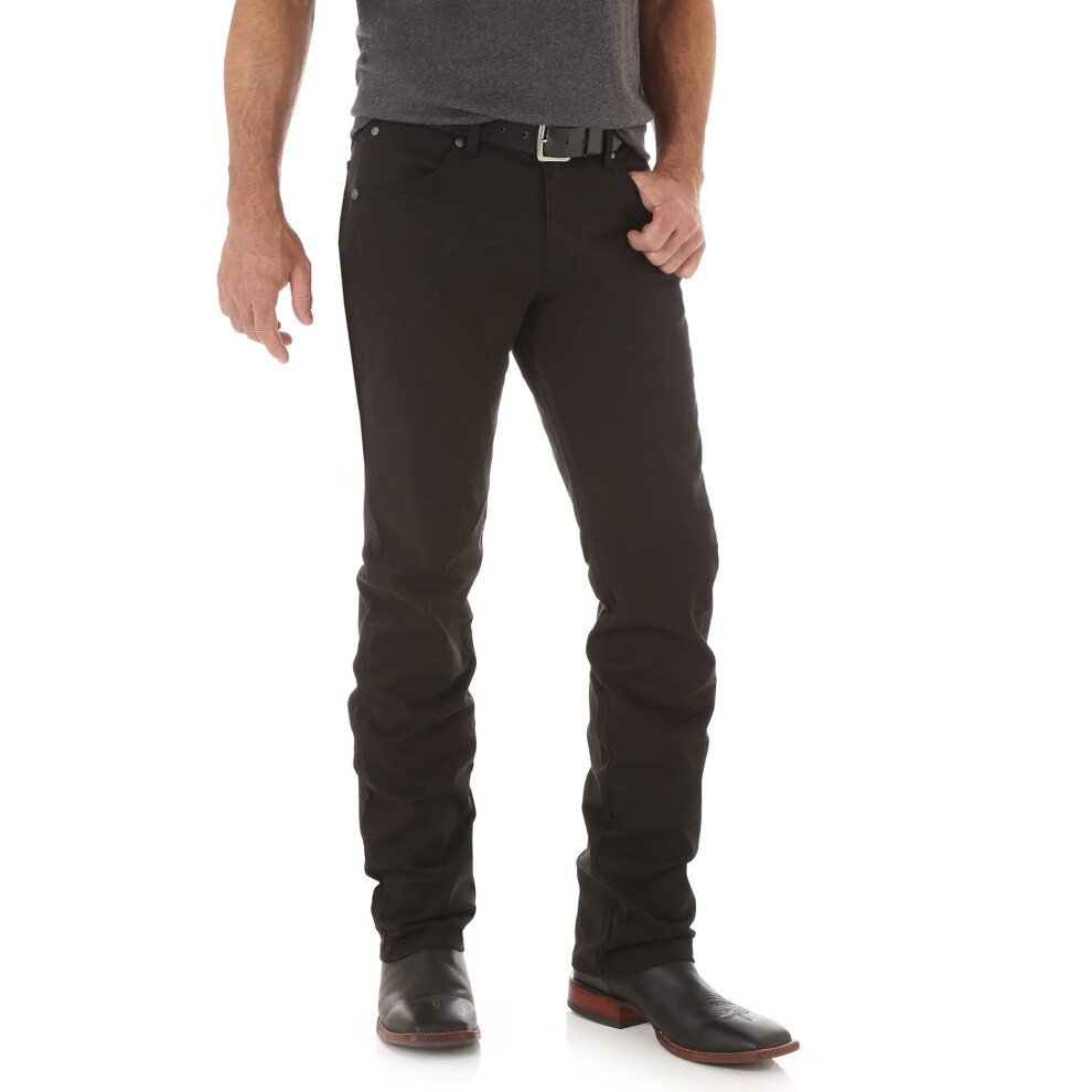 Wrangler Men's Retro Slim Fit Straight Leg Jean  Black  29W x 34L