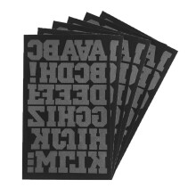 Magfok Strijkletters Zwart 1-1/2-Inch 6 Vel (Zwart)