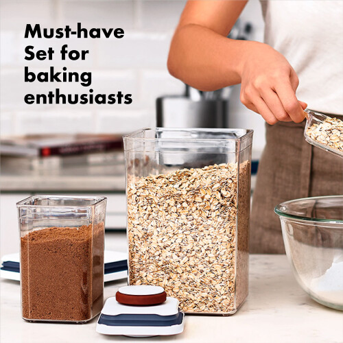 OXO OXO Good Grips 8-Piece Baking Essentials POP Container Set  White 2