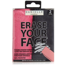 Slet dit ansigt genanvendelig makeup Fjernelse af klud lyser?d/sort 2 pakke