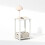 Furinno Simplistic Compact Bedside Table Nightstand White/White 4