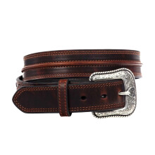 ARIAT westerse riem heren middenbump leer 58 verouderd schors A1019444